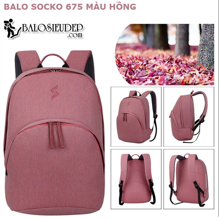 Balo Socko SH675 màu hồng danh cho nữ